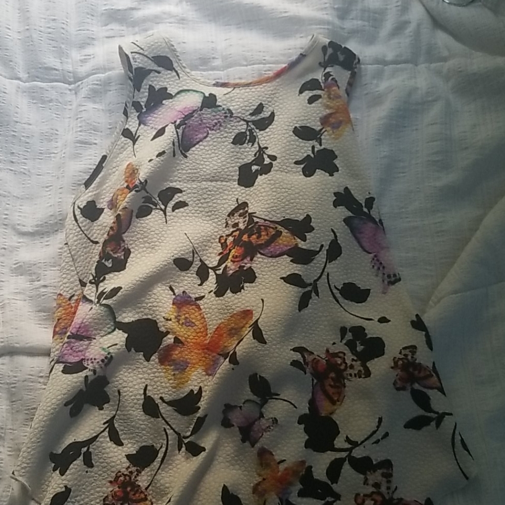 Floral and butterfly formal tank